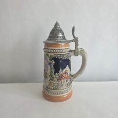 Gerz German beer stein pewter lid