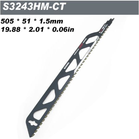 1pc Saw 505mm Sawblade Tungsten Carbide Alloy Reciprocating Saw Blades Saber Saw For Aerated Cement Bricks Concrete