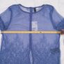 H&M Blue Sheer Floral Lace Boxy Blouse Top 8UK/36EU Image 8