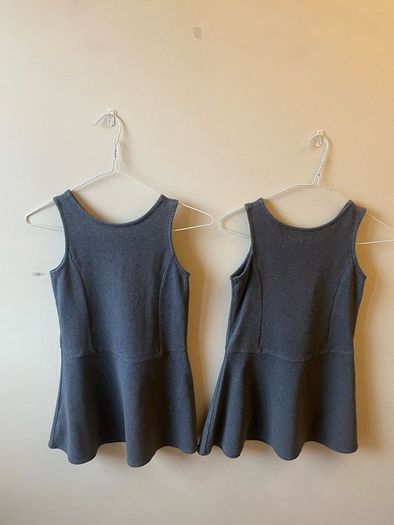 F&F grey pinafore x2 age 7-8