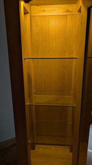 wood cabinet with light