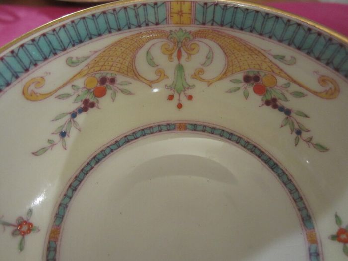 RARE ...Royal Worcester Bordeaux ....trio ...