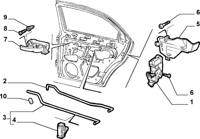 RH Rear Door Lock (Alfa Romeo 156)