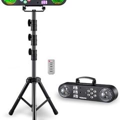 DJ Light with Stand, WorldLite 5-in-1 Party Bar Light Set with Magic Ball, Led Par, Red & Green Pattern, Strobe/UV, Portable Tripod DJ Stage Lighting System for Disco Gig Band Wedding