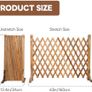 2Pack Expanding Trellis Fence Panels Garden Wood Extendable Fence Length 34-160cm Freestanding Foldable Wooden Screen Panel for Indoor Outdoor Garden Yard Pet 80cm Height Image 4