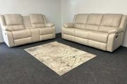 New 3+2  Beige Larson Microfibre Fabric Sofa