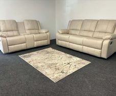 New 3+2  Beige Larson Microfibre Fabric Sofa