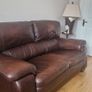 2 seater brown leather sofa Image 4