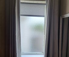 Pale grey curtains