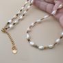 Freshwater Pearls with Tourmaline Gemstone Beads Necklace Image 2
