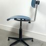 Vintage blue swivel office chair Image 2