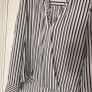 Zara black and white striped crossover blouse top size XL UK14 EU42 Perfect condition Postage included Image 2