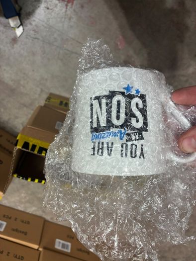 Variety of mugs and coasters