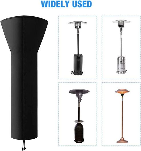 Patio Heater Waterproof Covers with Zipper and Storage Bag, Standup Outdoor Round Heater Covers,