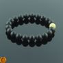 Unisex Black and Butterscotch Elastic Baltic Amber Beaded Bracelet for Men Women Image 3