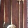 Antique brass fireside set. Image 3