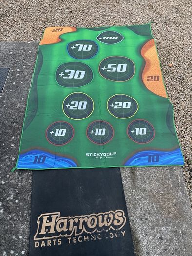 Free Darts Floor Matt and Sticky Golf Pro Game