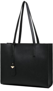 Women's Tote Bag Large Handbag Soft Leather Simple Shoulder Bag with Zipper for School Work Leisure MULTIPLE COLOURS AVAILABLE (FREE POSTAGE)