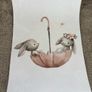 bunny poster rabbits umbrella picture for frame made in Sweden Image 2