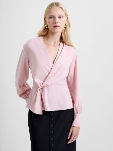 French Connection brand new Pink Laurel Crepe Peplum blouse size 8