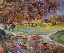 powerscourt autumn watercolour