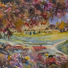 powerscourt autumn watercolour