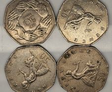 GB 1973 1979 1969 1984 50p Coin Lot
