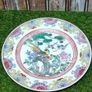 Qianlong Chinese Antique Plate 10 Inch 26cm Paradise Birds Flowers Image 2
