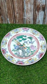 Qianlong Chinese Antique Plate 10 Inch 26cm Paradise Birds Flowers