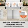 BBQ Access Door, 787x609 mm Double Outdoor Kitchen Door, Stainless Steel Flush Mount Door, Wall Vertical Door with Recessed Handles , for BBQ Island, Grilling Station, Outside Cabinet Image 2