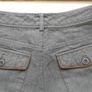 Part Two, Grey Cropped Trousers with Leather Tipped Pockets, Size 10. Image 4