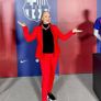 Fab Zara Bloggers Insta Famous Red Tuxedo Suit Co Ord Blazer and Trousers Image 5