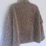 YAS fluffy short teddy jacket in beige Image 7