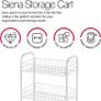Service Trolley Siena with 3 Stages, Metal, White, 23 x 41 x 63 cm (FREE POSTAGE) Image 6