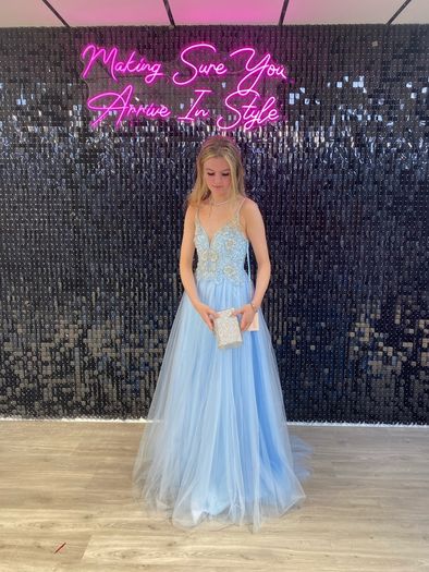 Blue debs dress