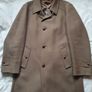 odermark overcoat 100% virgin wool size large ptp 22" dark sand like new Image 3