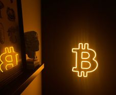Bitcoin led sign