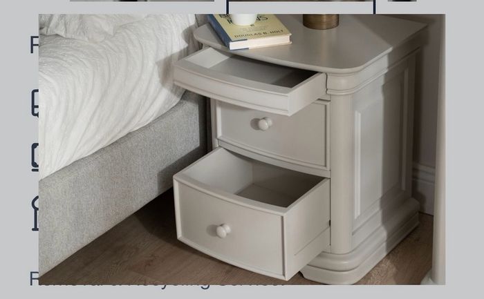 bedside locker grey x 2