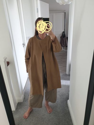 Cos Leather Coat Size Uk 14