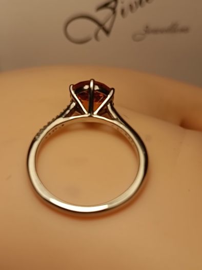 3 carat Natural Brazilian Citrine Solitaire Ring