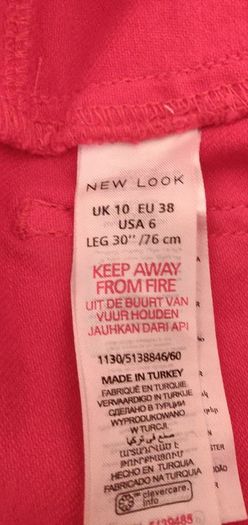 Red high waisted jeans, like new NEW LOOK, Size 10