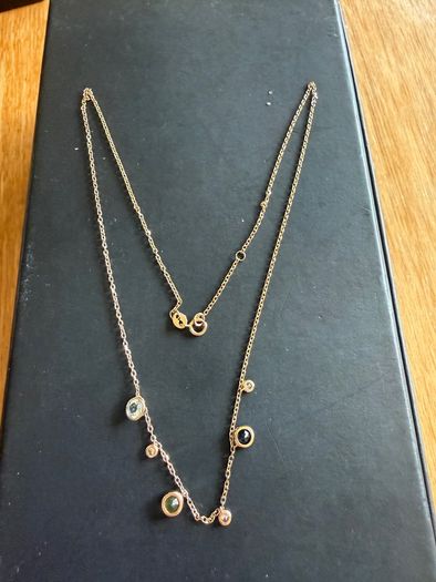 Multistone Necklace 375 gold