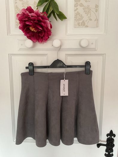 skirt grey suede effect skirt my Haily band size small 10/12