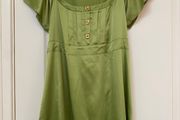 Savida green satin dress - size 16 - new