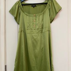 Savida green satin dress - size 16 - new