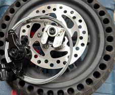 Rear Wheel with Flat Tire + breaking disc and brake calliper for Electric Scooter