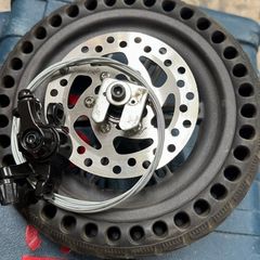 Rear Wheel with Flat Tire + breaking disc and brake calliper for Electric Scooter