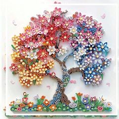 5D DIY Diamond Painting Kit  Flower Tree Design