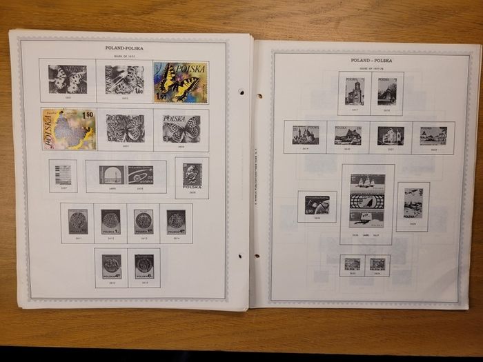 Poland 1946 -1983  Minkus Stamp album pages partially filled