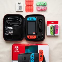 Nintendo Switch Premium Bundle (Pristine/Unused) + Mario Kart 8, Unopened Joy-Cons, 512GB SD & Travel Case